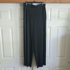 Lafayette 148 New York Black Vertical Crinkle Women's Dress Pants